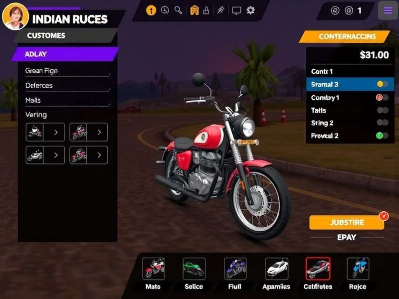 Indian Dusk Race Vehicle Customization